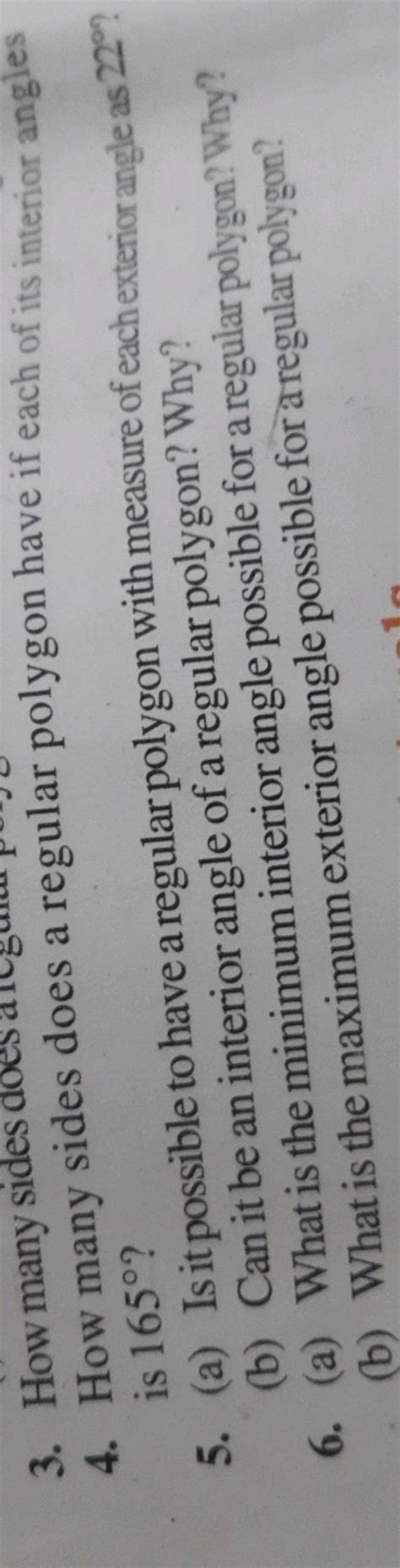 How many sides How many sides does a regular polygon have if each of its