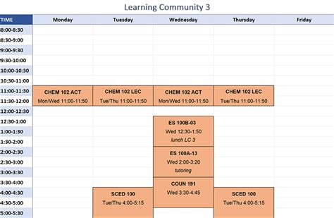 Class Schedules - Science and Math Beach XP - College of Natural ...