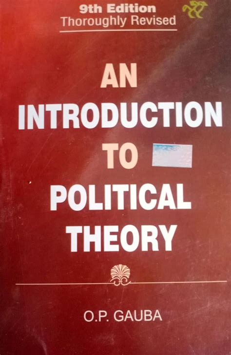 Buy An Introduction to Political Theory Book Online at Low Prices in ...