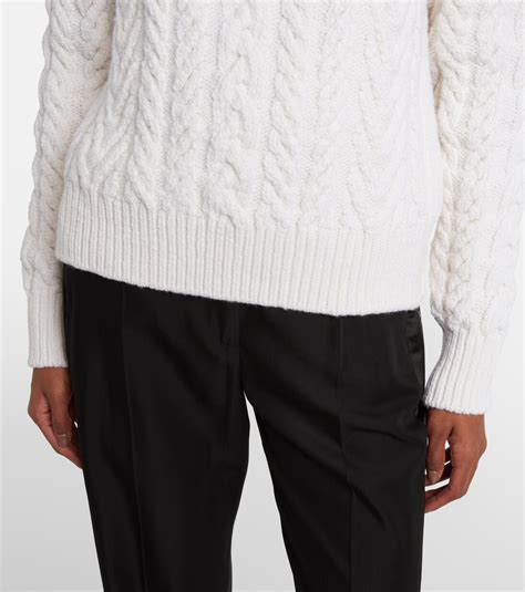 Embellished wool and cashmere sweater in white - Mc Queen | Mytheresa