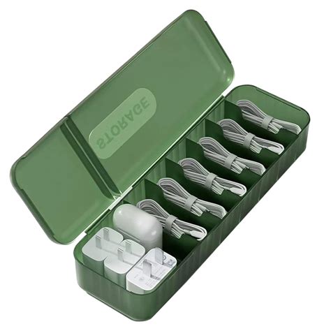 Massmot Plastic Data Cable Organizer Box, Wire Storage Box, Charger ...
