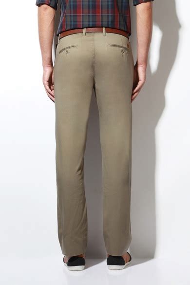 Buy Men Olive Solid Trousers Online - 173438 | Van Heusen