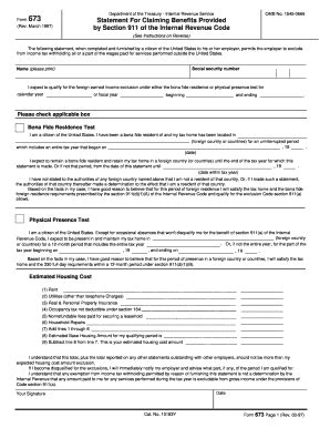 IRS Form 673 - Blank Fillable Template | Fill Out, Print & Download PDF ...