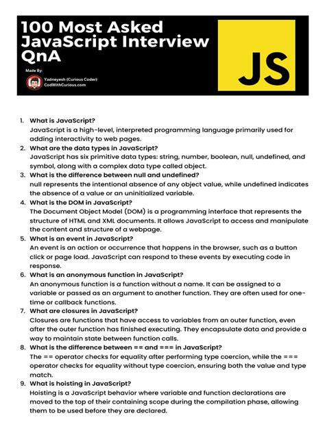 JavaScript for Q&A 的图像结果