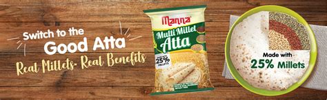 Manna Multigrain Atta/Multi Millet Atta 5Kgs (with Siridhanya Flour ...