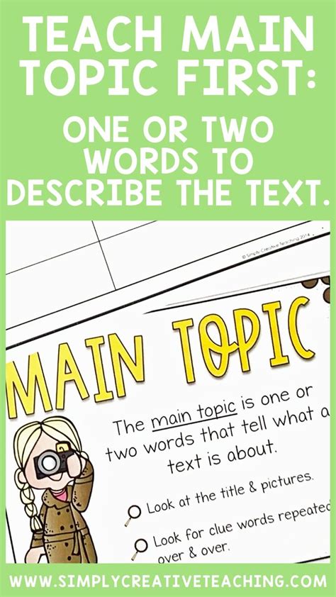 Image result for Topic and Main Idea Examples