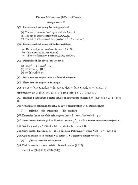 Image result for Discrete Math Course Revision Questions