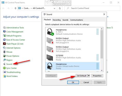 Image result for Windows Change Sound Device