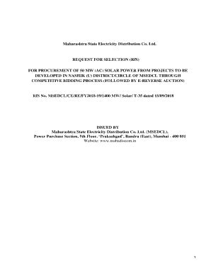 Fillable Online REQUEST FOR SELECTION (RfS) Fax Email Print - pdfFiller