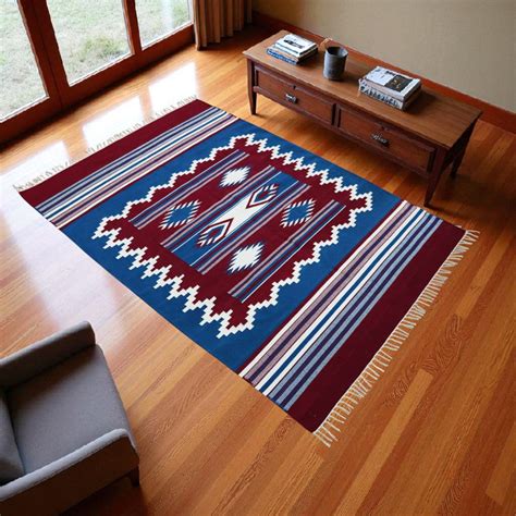 Minal Woven Cotton Dhurrie – Dhaaga Weaves