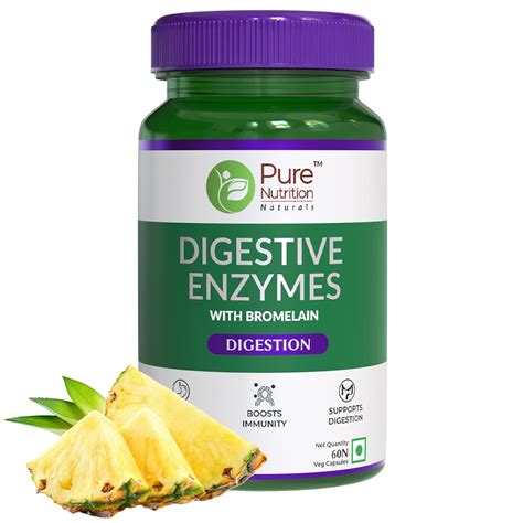 Pure Nutrition Digestive Enzymes 665mg (Amylase, Lipase, Protease ...