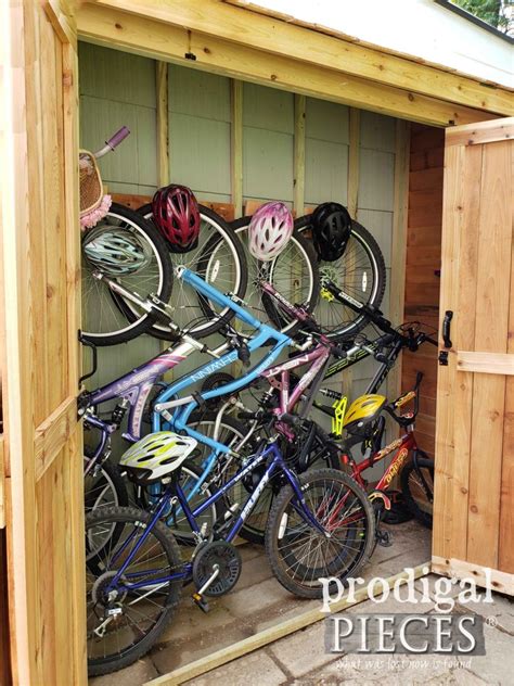 DIY Bike Garden Shed Tutorial from Cedar Wood - Prodigal Pieces ...