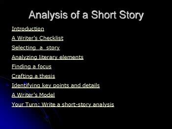 Image result for Short Story Analysis