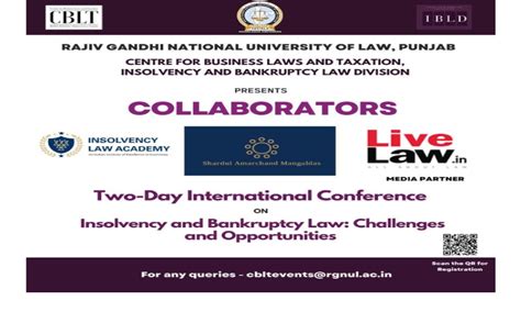 Call For Papers, RGNUL, International Conference, Evolving Insolvency ...