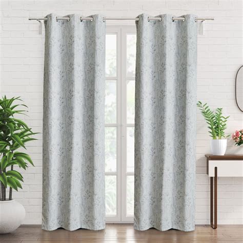 Buy Brixton Elcaro Set of 2 Printed Blackout Door Curtains - 7ft from ...