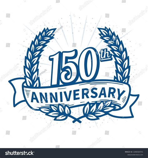 150 Years Anniversary Celebration Logotype 150th Stock Vector (Royalty ...