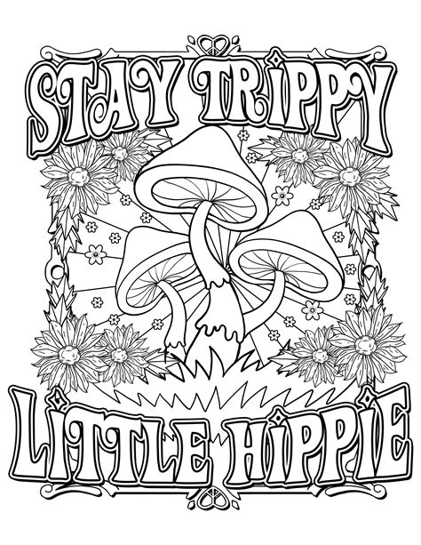 Hippie Coloring Pages