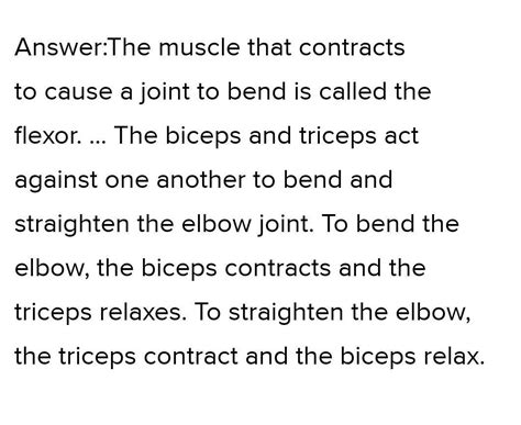 Process involved in Bending and straightening of the forearm - Brainly.in