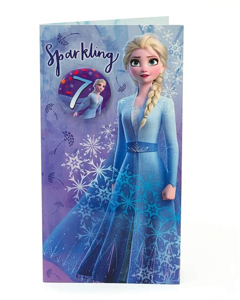 7th Birthday Card for Girls - Frozen Birthday Card - 3rd Birthday Card ...