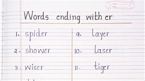 Words ending with er - YouTube