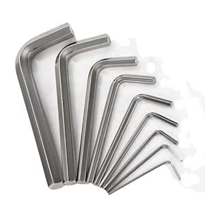 MLD Flat Head Small Allen Key Wrench Set 9Pcs Size 1.5mm to 6mm L Shape ...