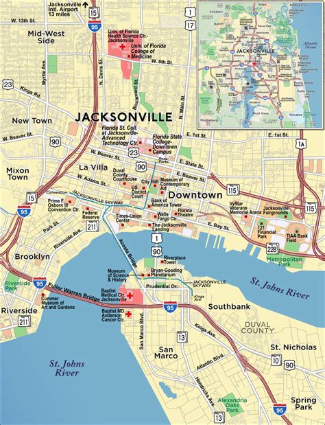 Map Of Downtown Jacksonville