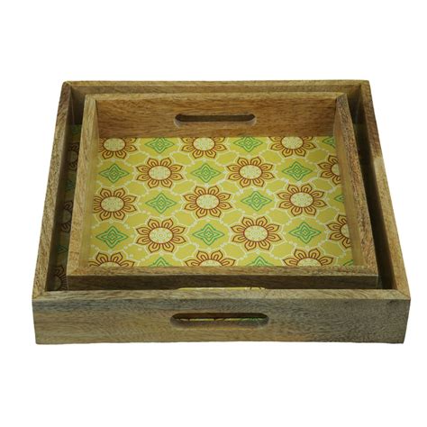 Wooden Serving Trays | Wooden Printed Serving Tray - OGGN Home