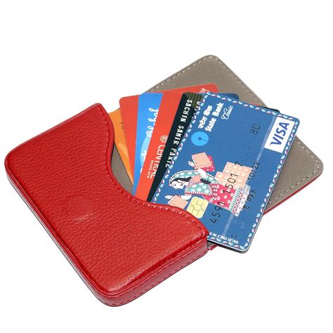 DAHSHA Stylish Pocket Sized Stitched Leather Visiting Card Holder for ...