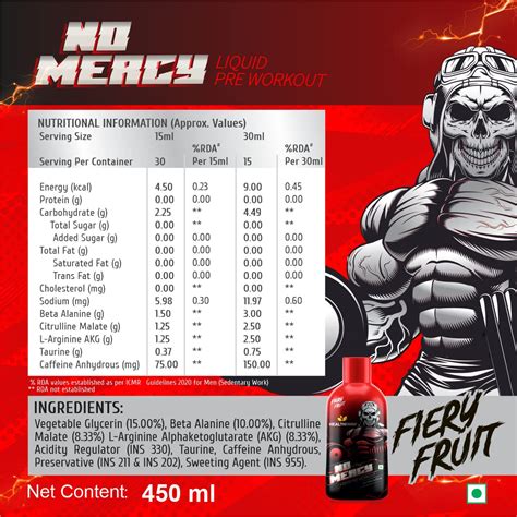 Healthfarm No Mercy liquid pre-workout 450ml – Nutrigize