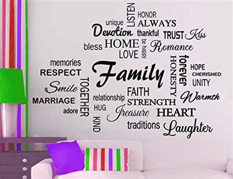 Heaven Decors Family Quote Black Wall Sticker Size (82 X 59) Cm ...