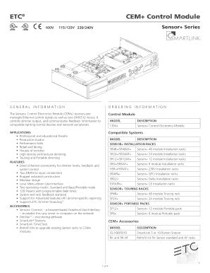 Fillable Online CEM+ Control Module Fax Email Print - pdfFiller