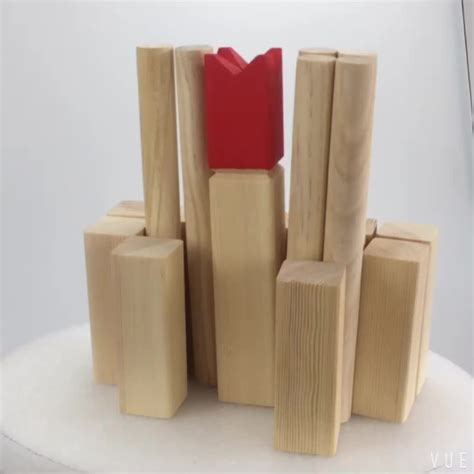 Wood Kubb Game - Viking Chess - Premium Hardwood Kubb Set Tournament ...