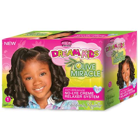 African Pride Dream Kids Olive Miracle No-Lye Creme Relaxer System ...