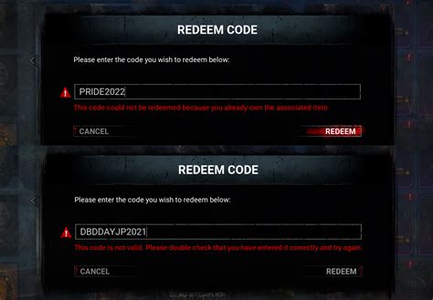 Redeemable Code Dbd 的图像结果