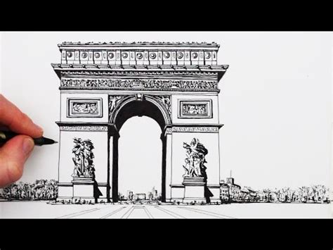How to Draw Famous Buildings: The Arc de Triomphe Video Lecture ...