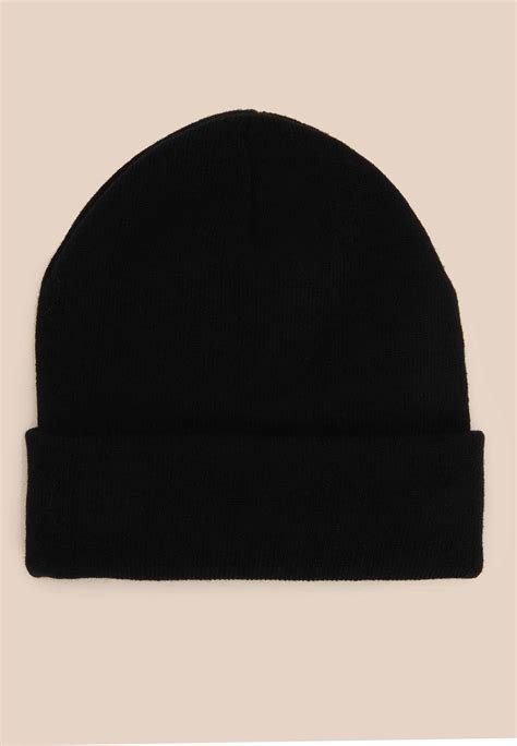 Mens Black Thinsulate Beanie Hat | Peacocks