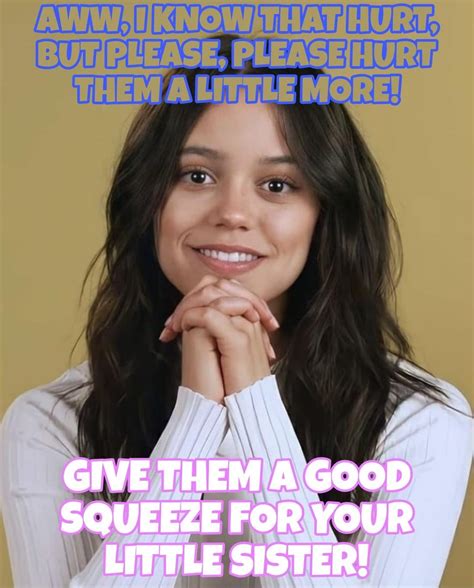 Little sister Jenna Ortega ballbusting instructions pt. 2 : r ...