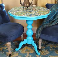 Image result for Decoupage Table Top with Fabric