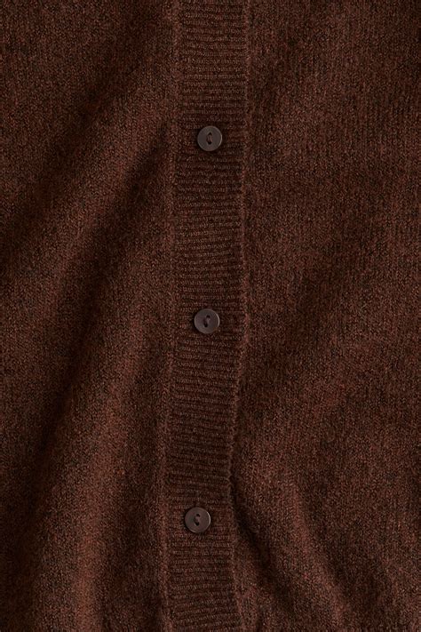 Fine-Knit Cardigan - Dark brown - Ladies | H&M US