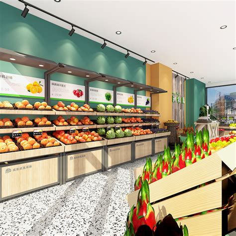 绿色原生态概念水果店蔬果超市门头设计模版下载-编号16442948-超市门头-我图网