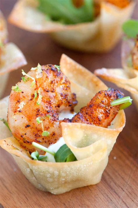 Chili Lime Shrimp Wonton Cups Recipe