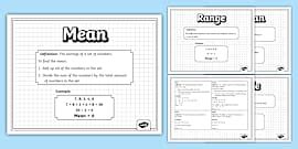 Seventh Grade Mean Median Mode and Range