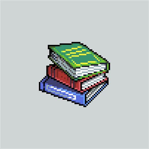 Pixel art illustration Books. Pixelated Books. School Book Education pixelated for the pixel art ...