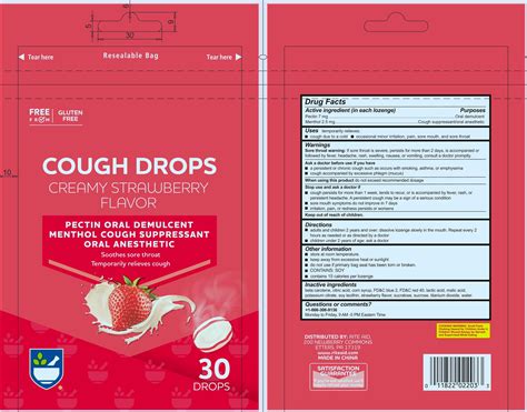 Product Images Creamy Strawberry Flavor Cough Drop Photos - Packaging ...