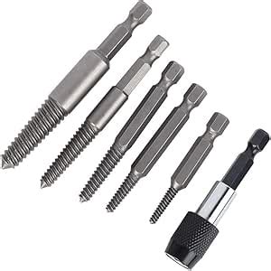 VENEKETY 6 Headless Screw Extractor Broken Bolt Stripping Stud Removal ...