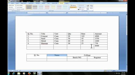 Word Table Formula Examples 的图像结果