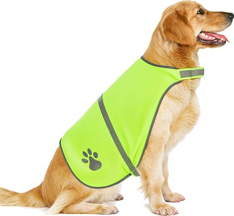 Amazon.com : Dog Reflective Vest Fluorescent High Visibility Dog Jacket ...