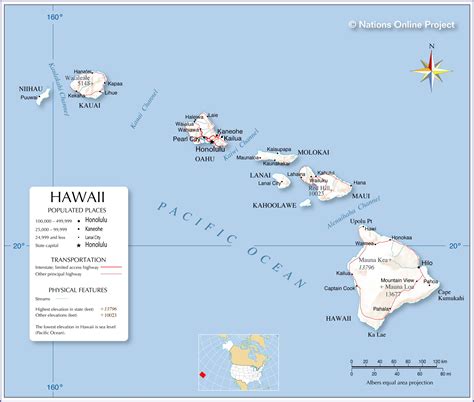 Map of the State of Hawaii, USA - Nations Online Project