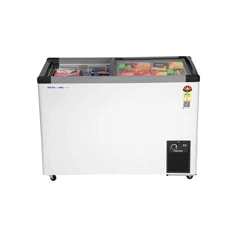 Voltas GT340GA5-W-G3 275L 5 Star Glass Top Deep Freezer (Convertible,