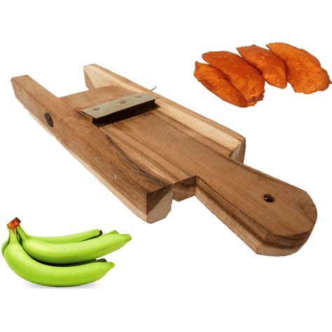 Traditional Handheld Wooden Double Side Vegetable Slicer / Banana, Pot ...